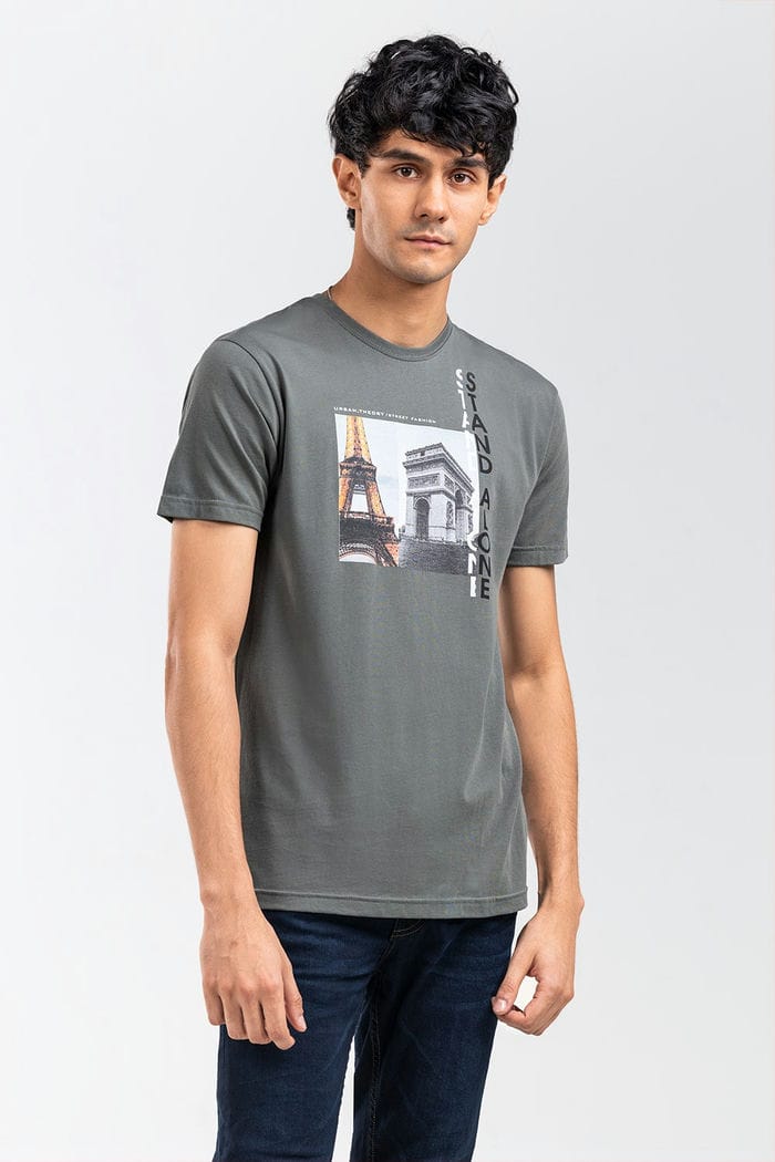 Grey Graphic Tee JGP-URB-D244-01