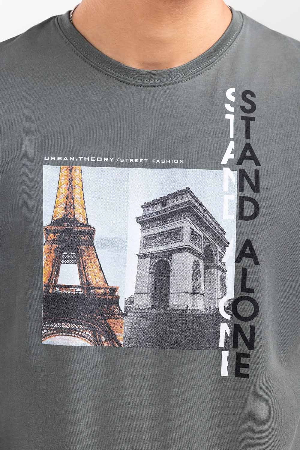 Grey Graphic Tee JGP-URB-D244-01