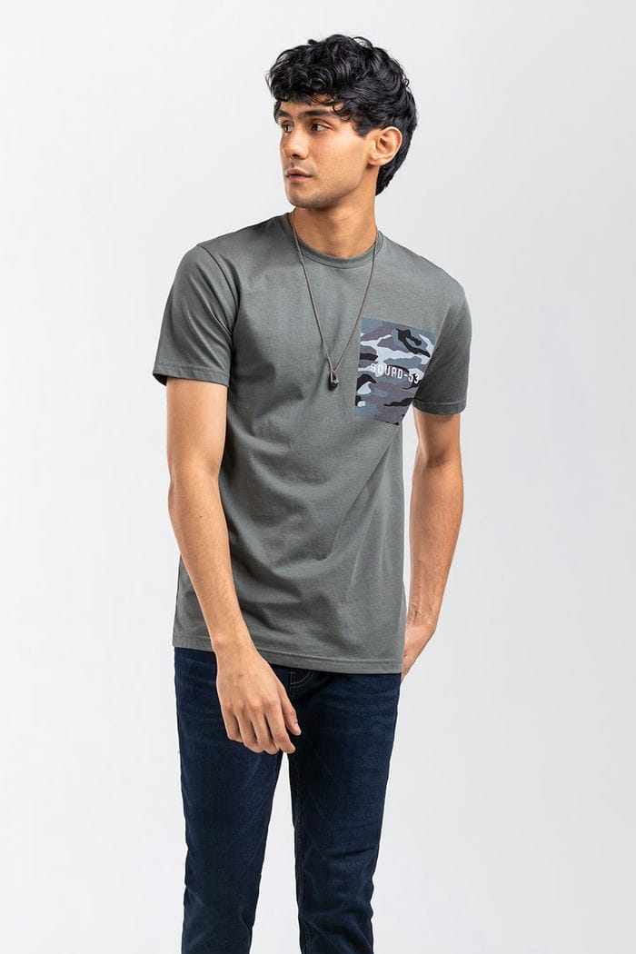 Grey Graphic Tee JGP-URB-D255-01
