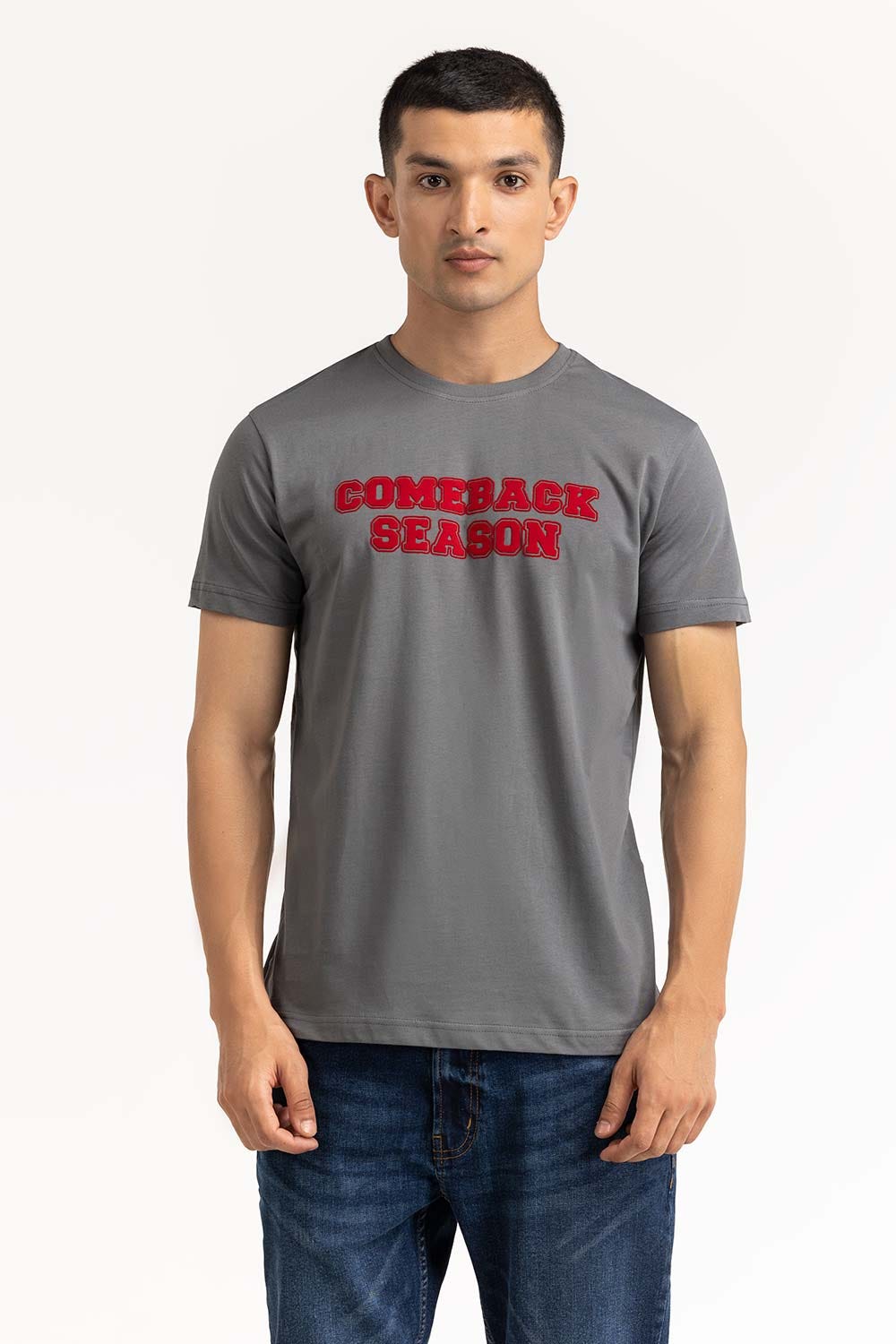 Grey Graphic Tee TS-CNSJ23-278