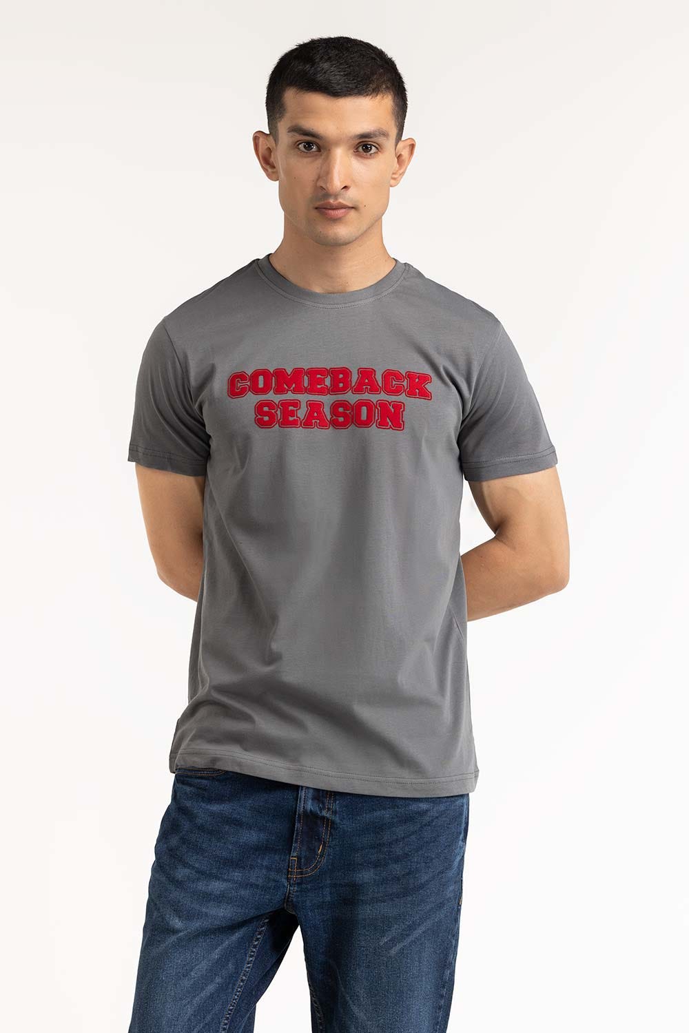 Grey Graphic Tee TS-CNSJ23-278