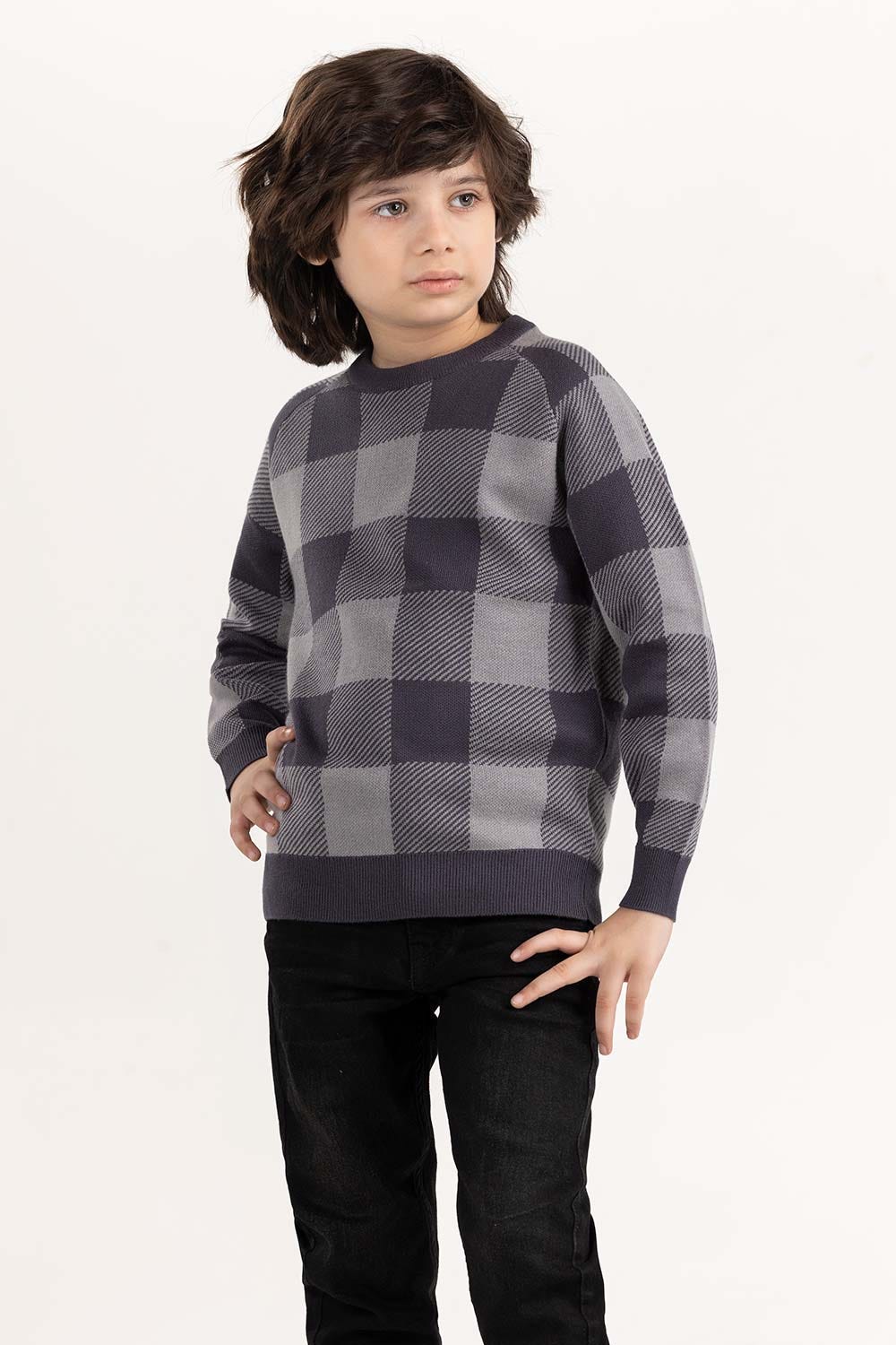 Junior Boy Grey Knit Sweater 224 311 002 Salt by Ideas Junior Boy Grey Knit Sweater 224 311 002 Salt by Ideas