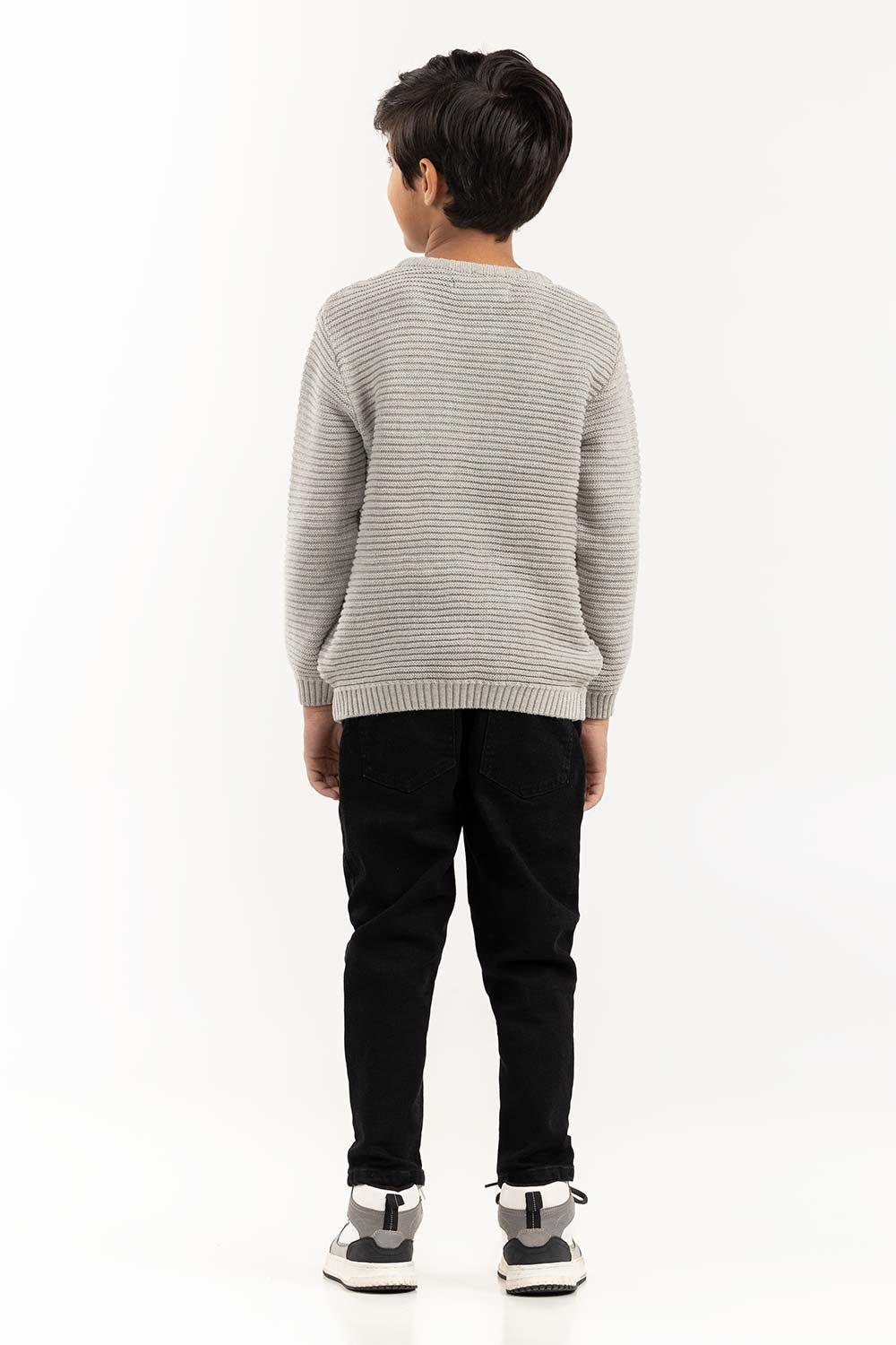 Toddler Boy Grey Knit Sweater 224-511-024