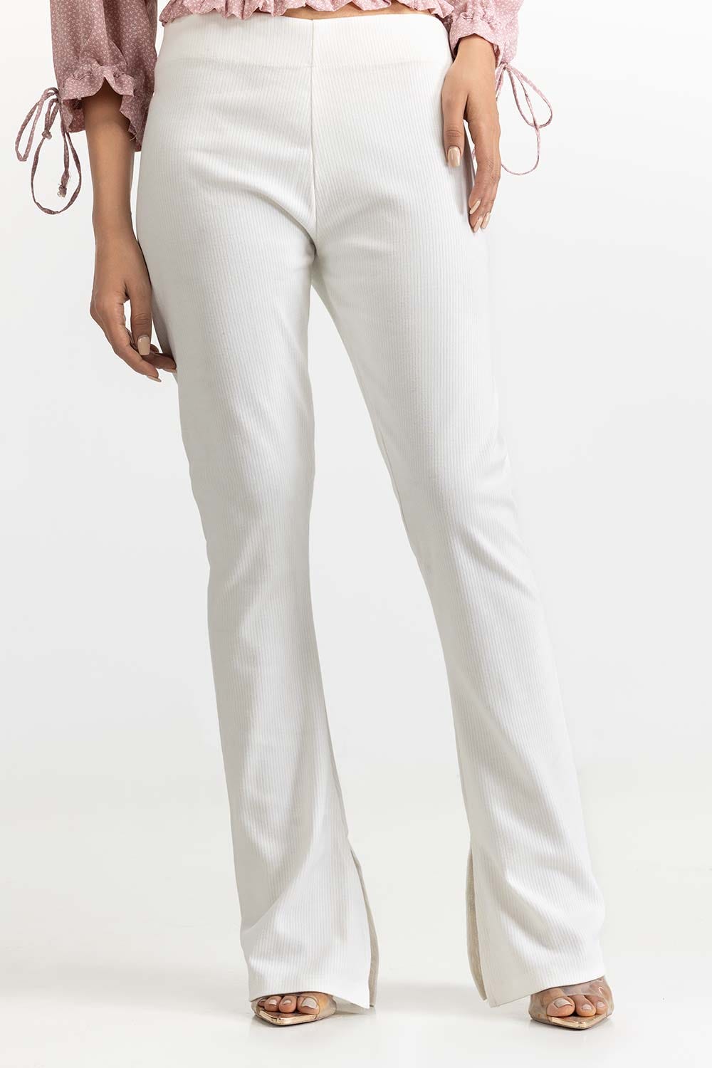 Grey Knit Trouser 231-220-012 B