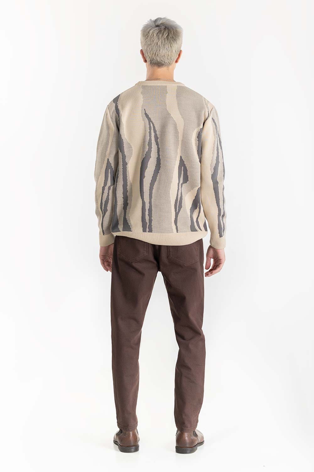 Grey Knitted Sweater 224-111-079