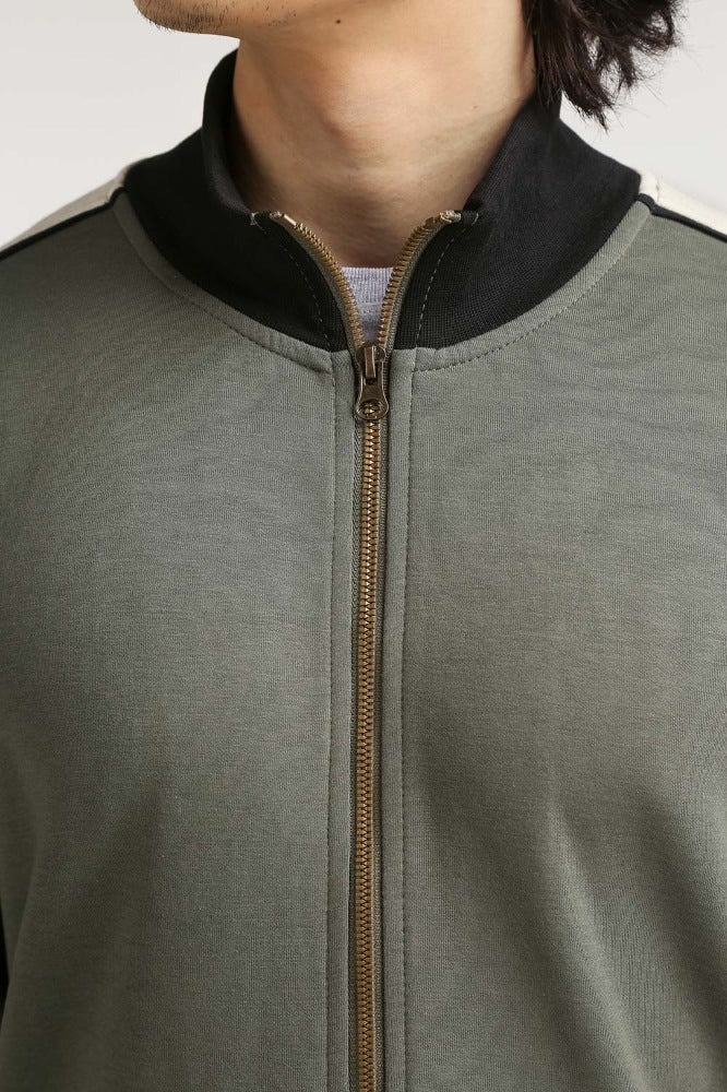 Grey Knitted Zipper MN-KNZ-WS23-008