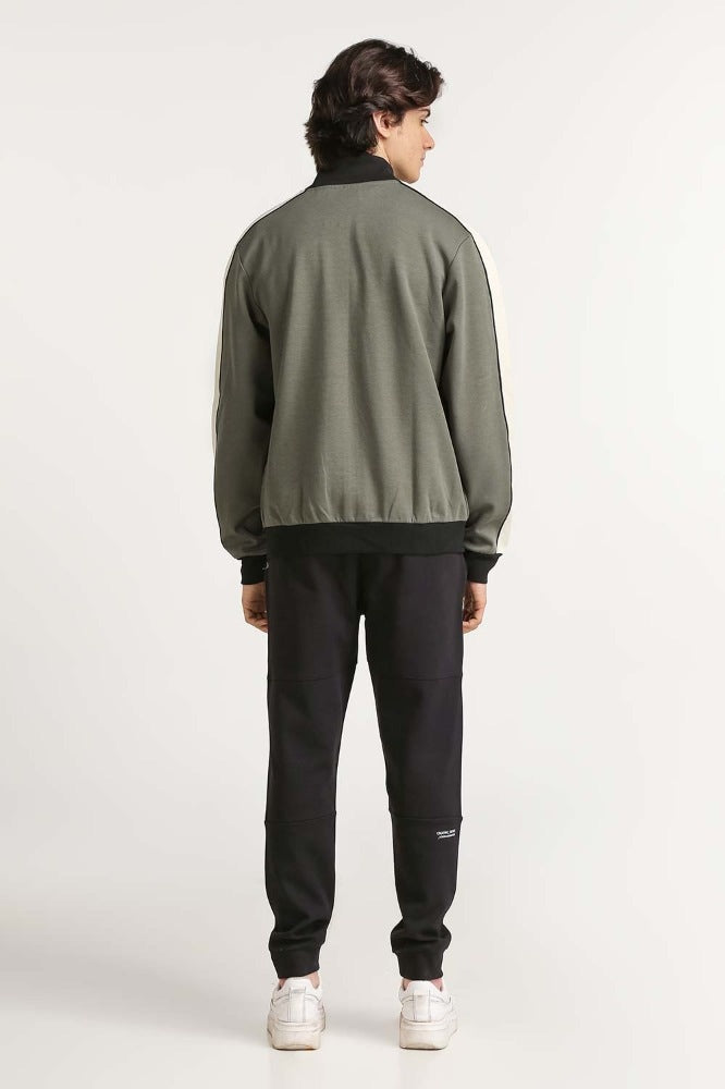 Grey Knitted Zipper MN-KNZ-WS23-008