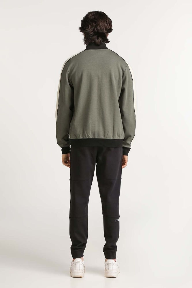 Grey Knitted Zipper MN-KNZ-WS23-008