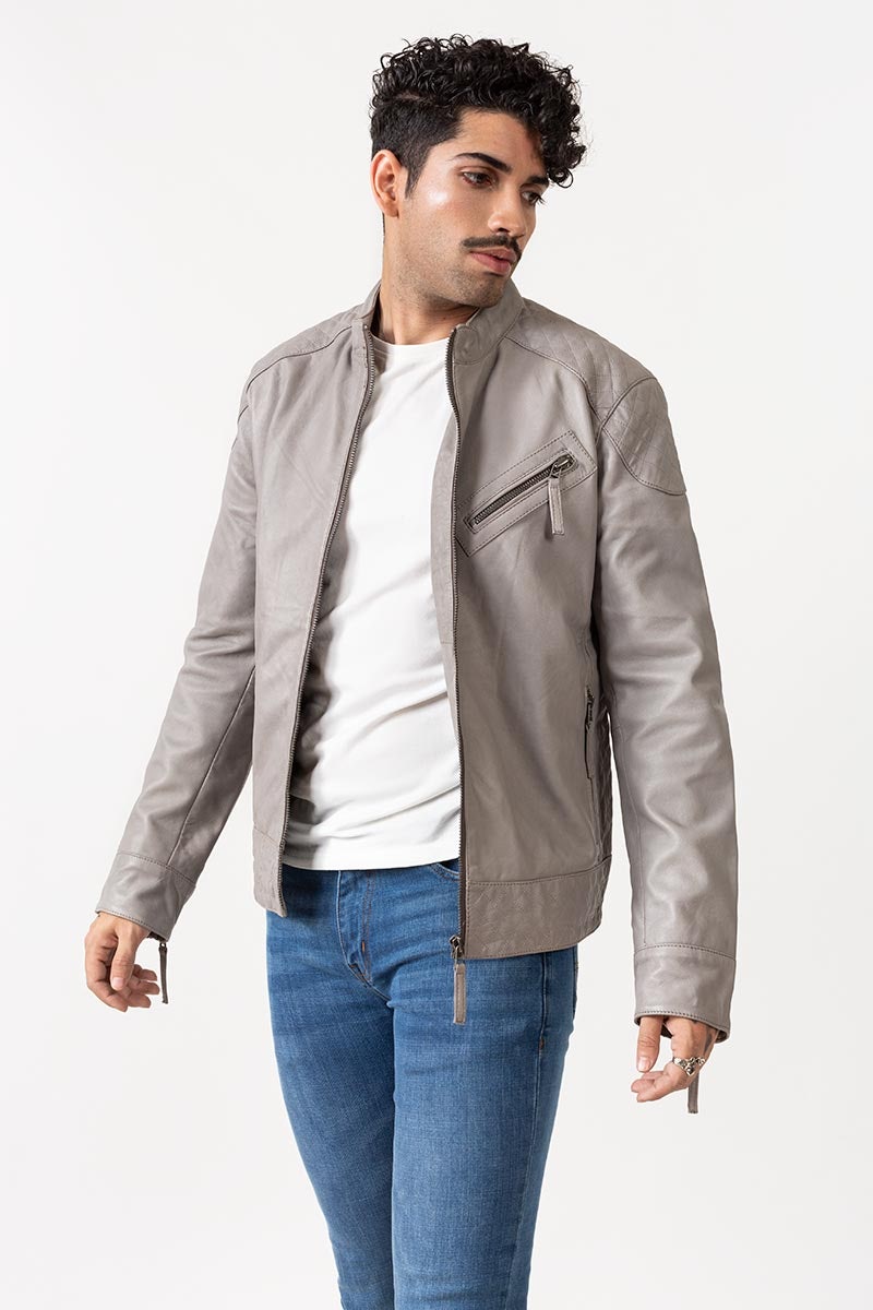 Grey Jacket - JKT-LETH-D11-01