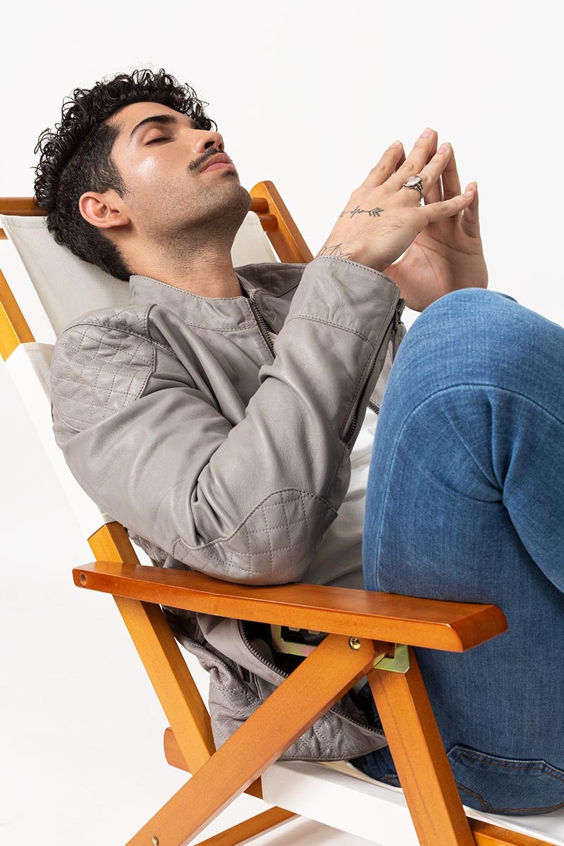 Grey Jacket - JKT-LETH-D11-01