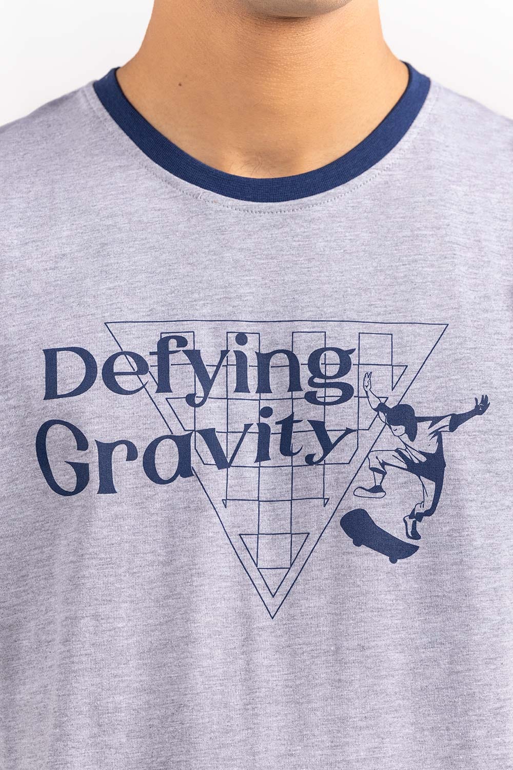 Grey Marl Fashion T-shirt JGP-D297