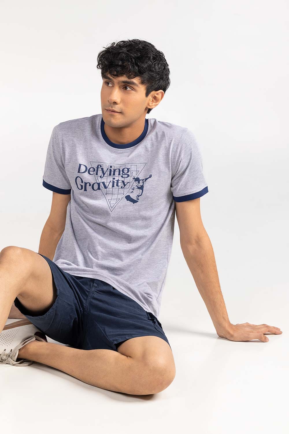 Grey Marl Fashion T-shirt JGP-D297