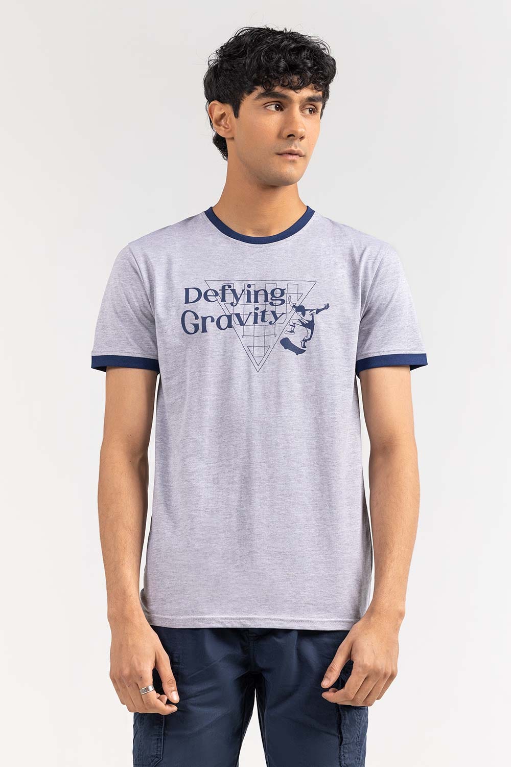 Grey Marl Fashion T-shirt JGP-D297