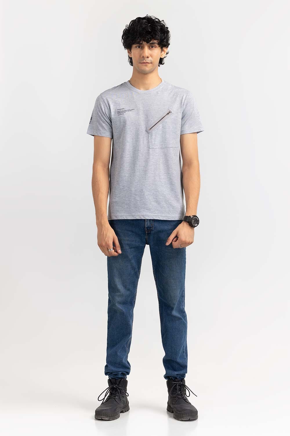 Grey Marl Fashion Tees JGP-D293