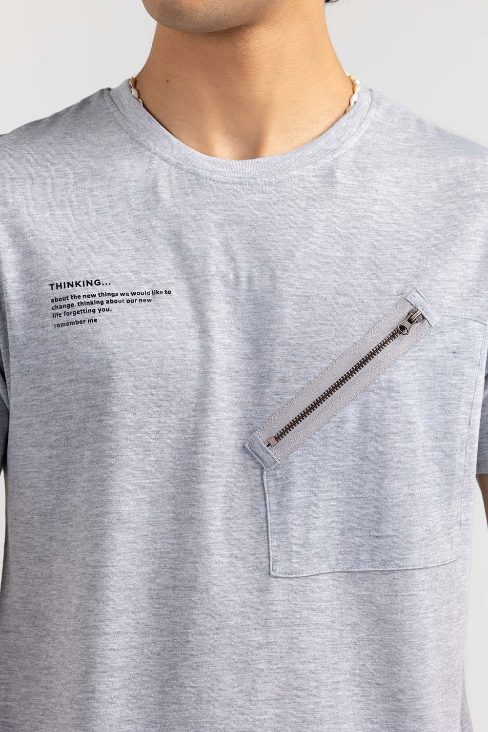 Grey Marl Fashion Tees JGP-D293