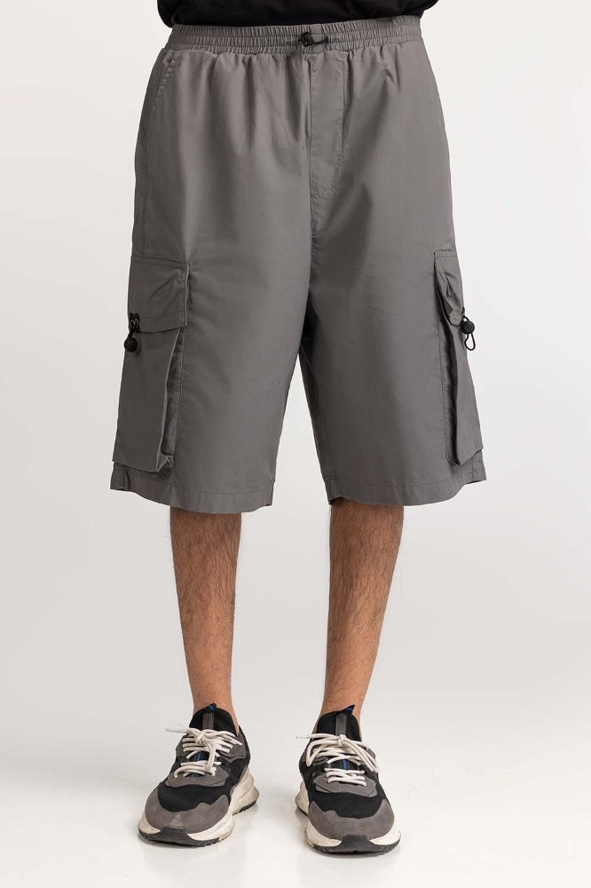 Grey Non Denim Short MNSHTSS24003