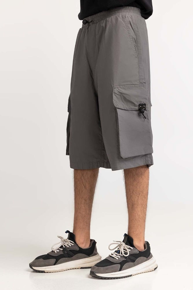 Grey Non Denim Short MNSHTSS24003