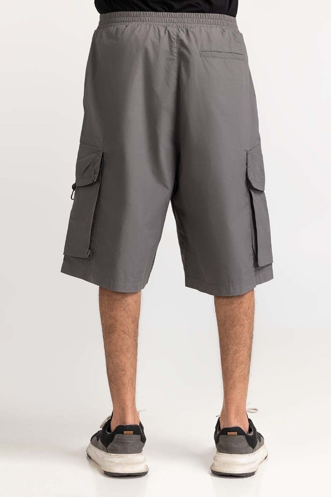 Grey Non Denim Short MNSHTSS24003