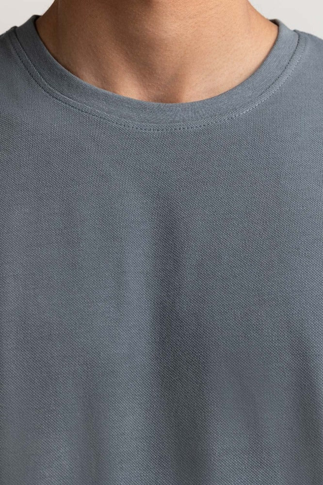 Grey Pique Tee TS-CNPK24-064