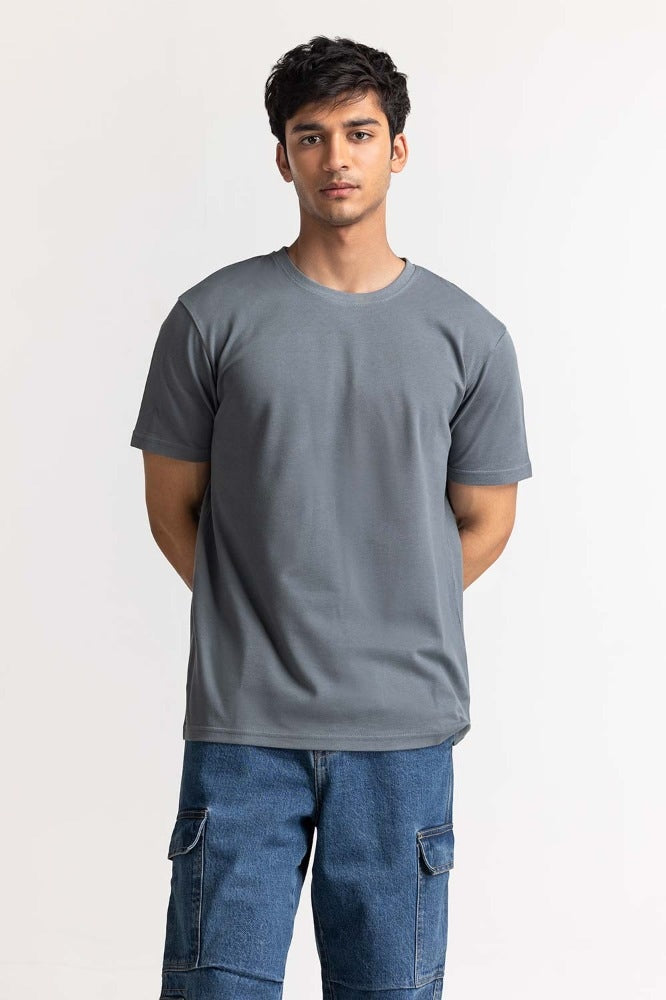 Grey Pique Tee TS-CNPK24-064