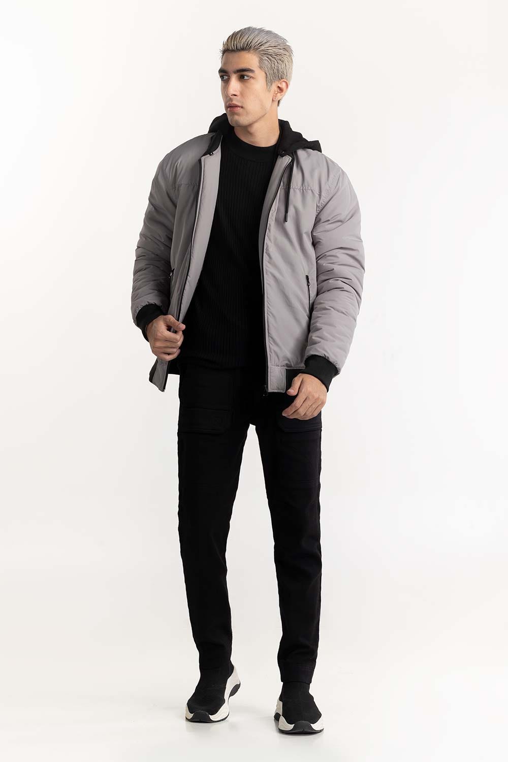 Grey Puffer Jacket  224-110-014