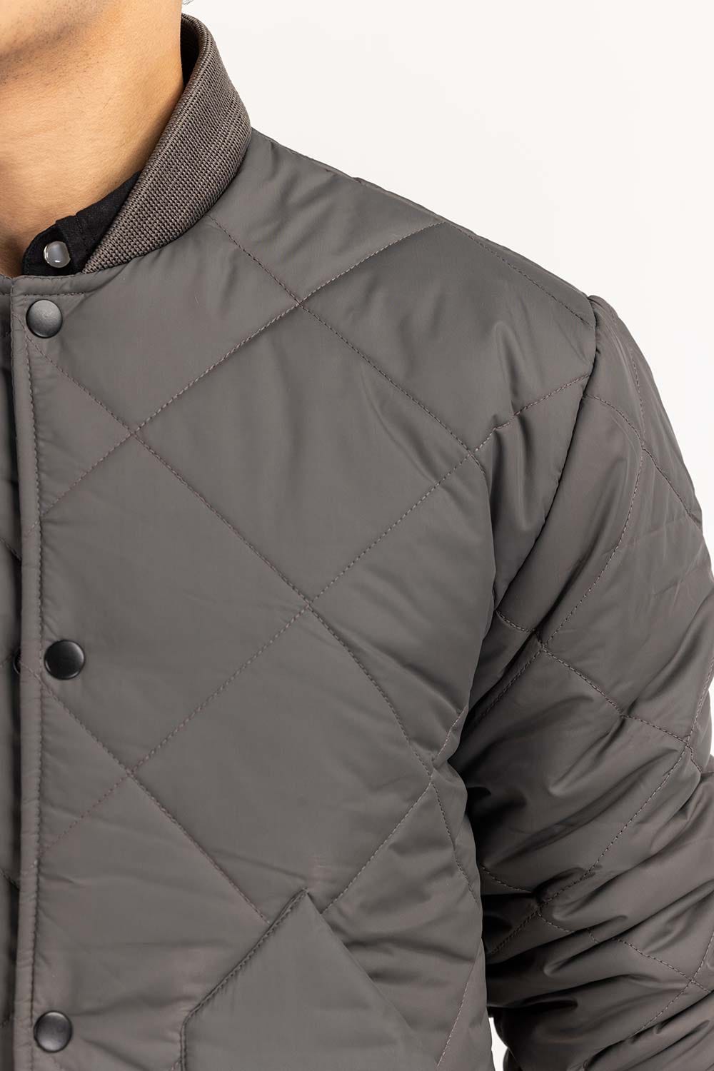 Grey Quilted Jacket JKT-WOV22-011
