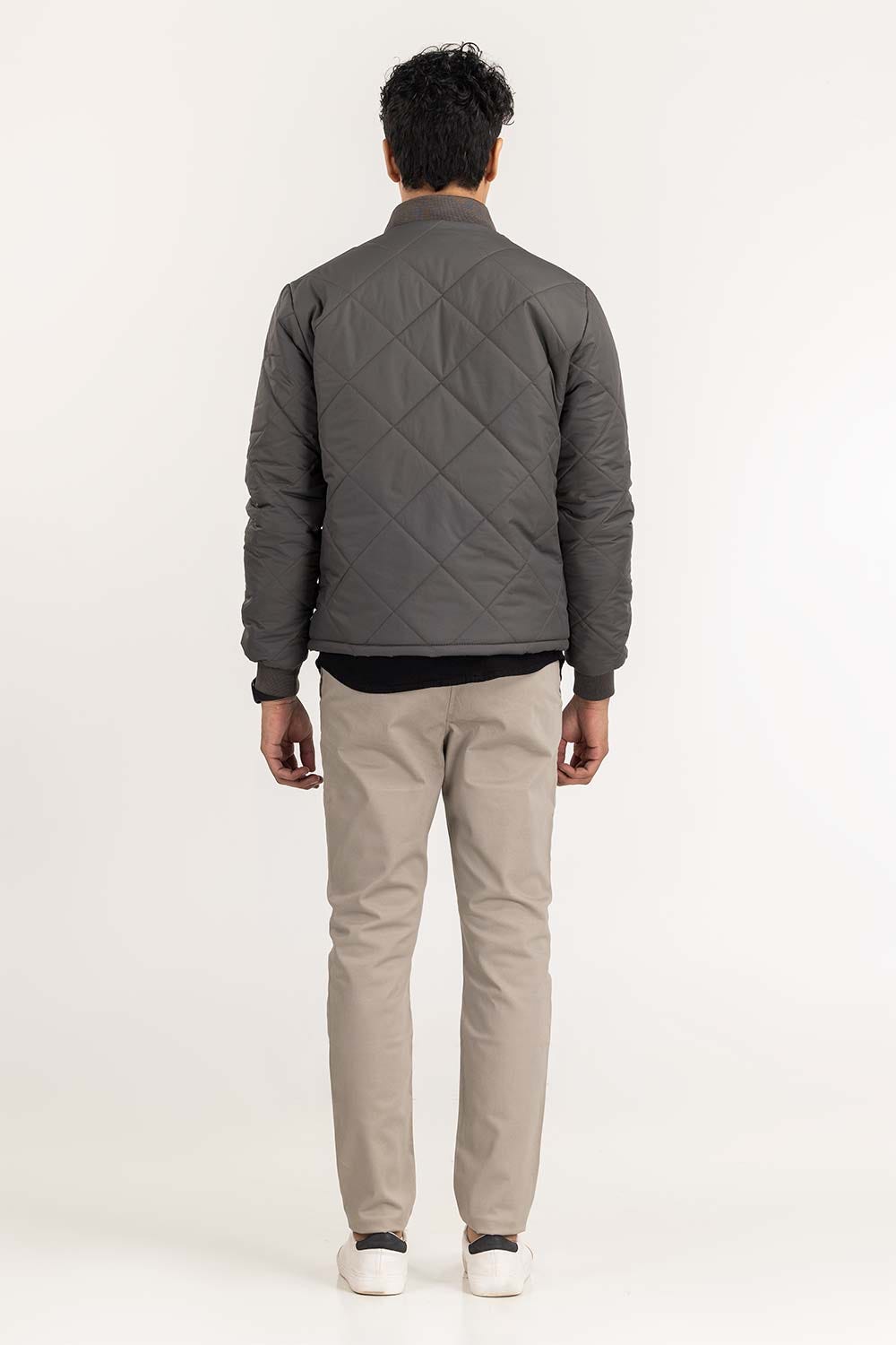 Grey Quilted Jacket JKT-WOV22-011