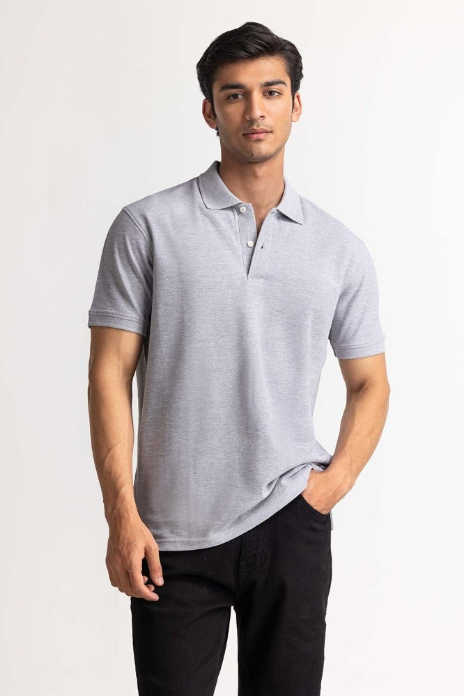 Grey Signature Polo PS-SIGPK24-007
