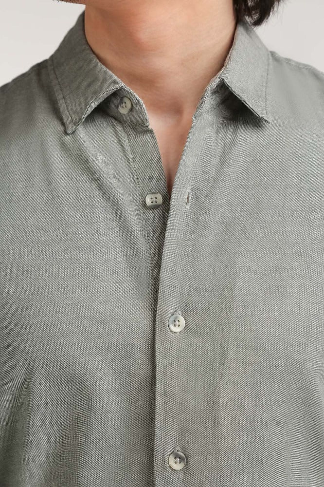 Grey Solid Casual Shirt MN-CS-YD23-016B