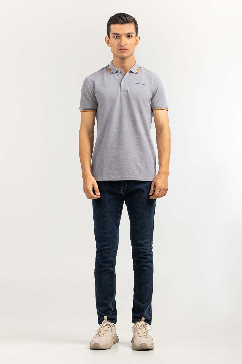 Grey  Sports Polo PKP-SP-134