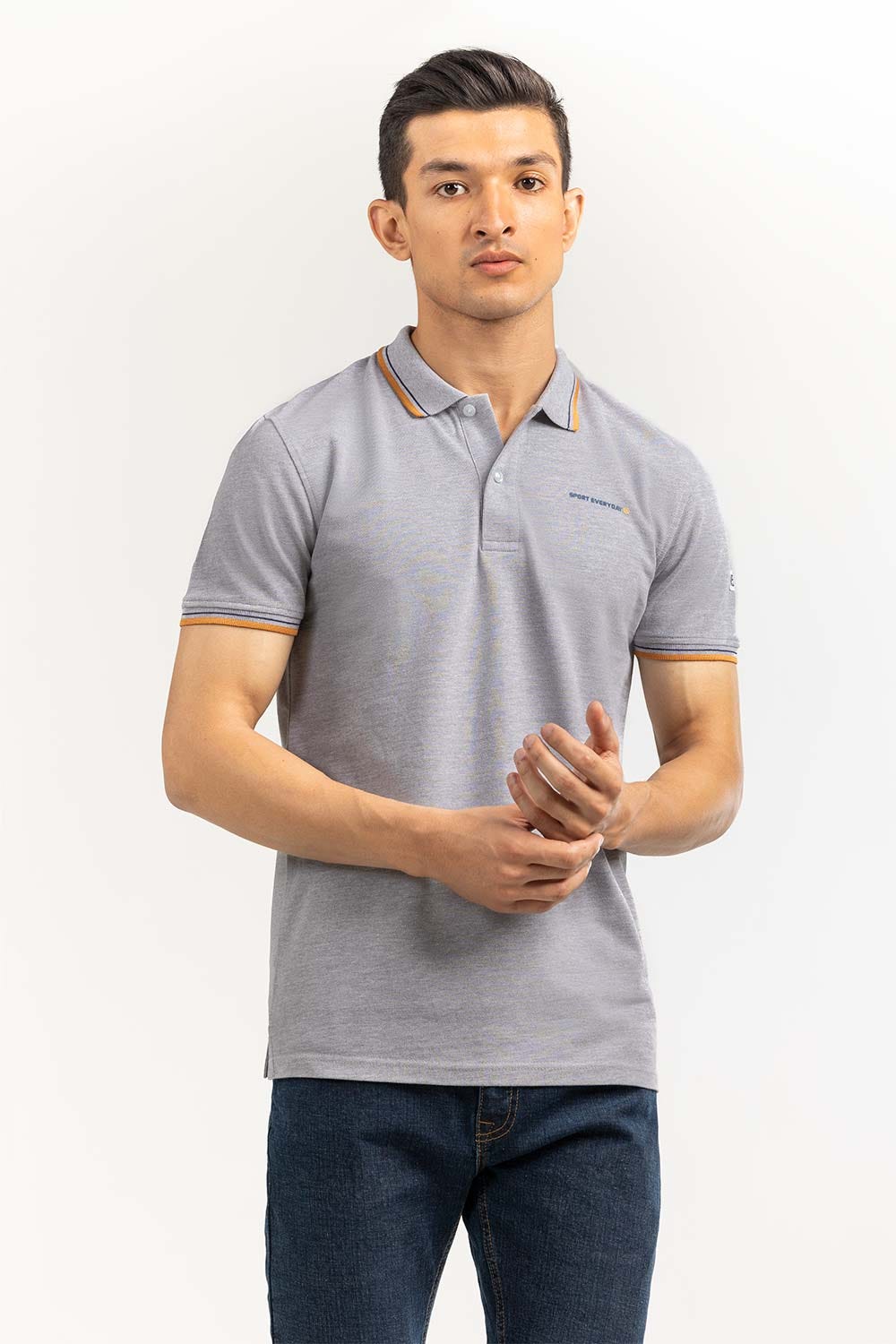Grey  Sports Polo PKP-SP-134