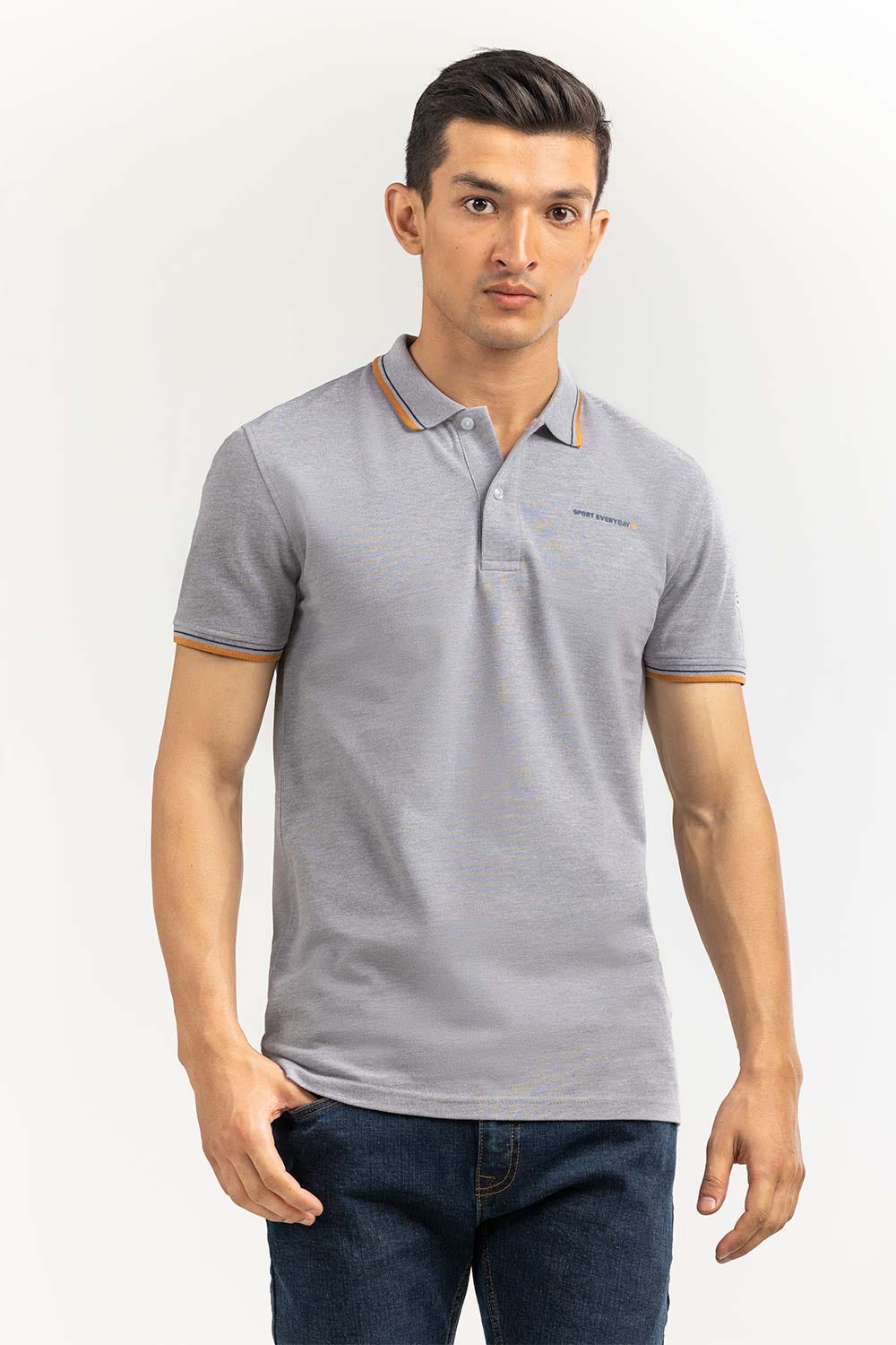 Grey  Sports Polo PKP-SP-134