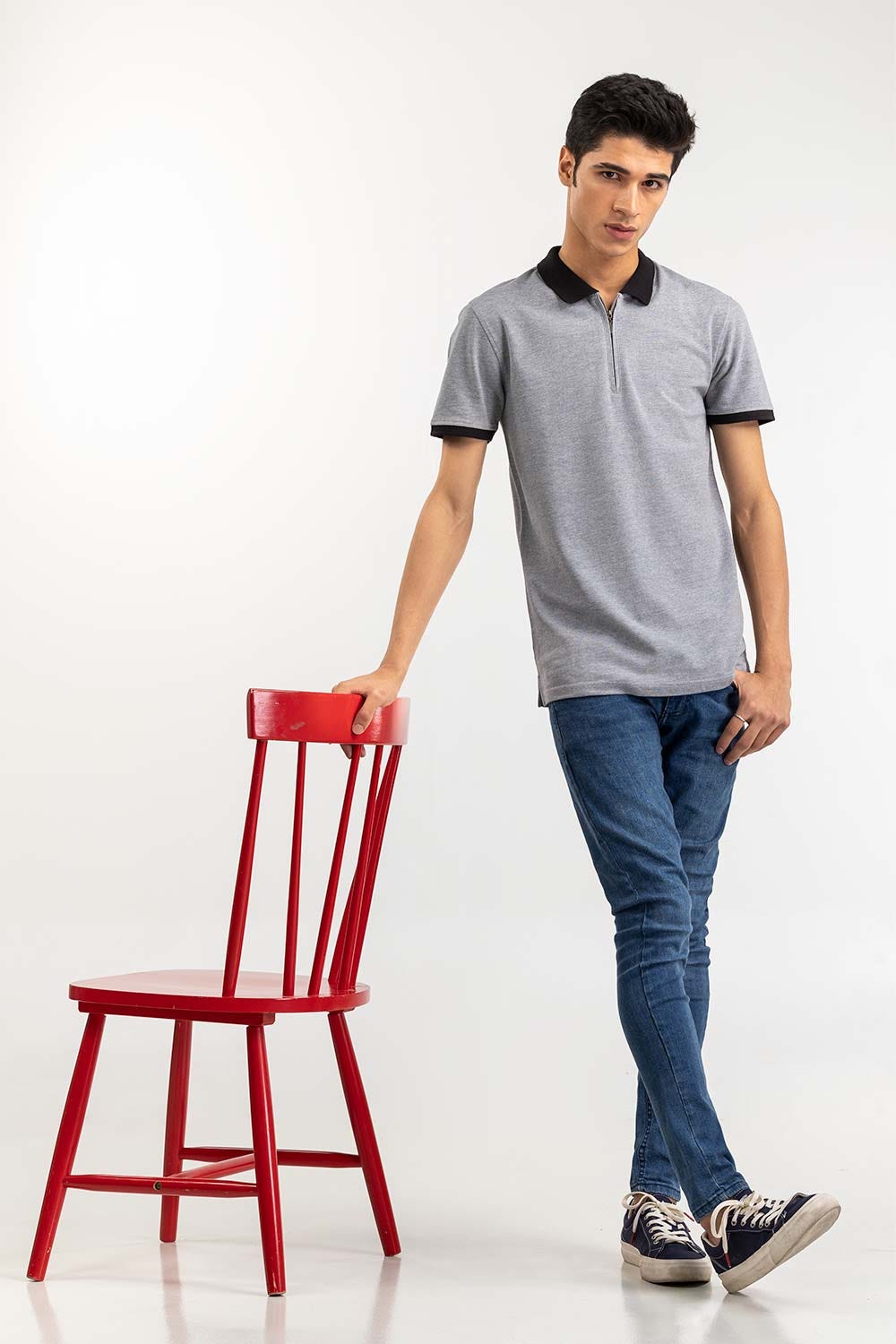 Grey Sports Polo PKP-SP-138