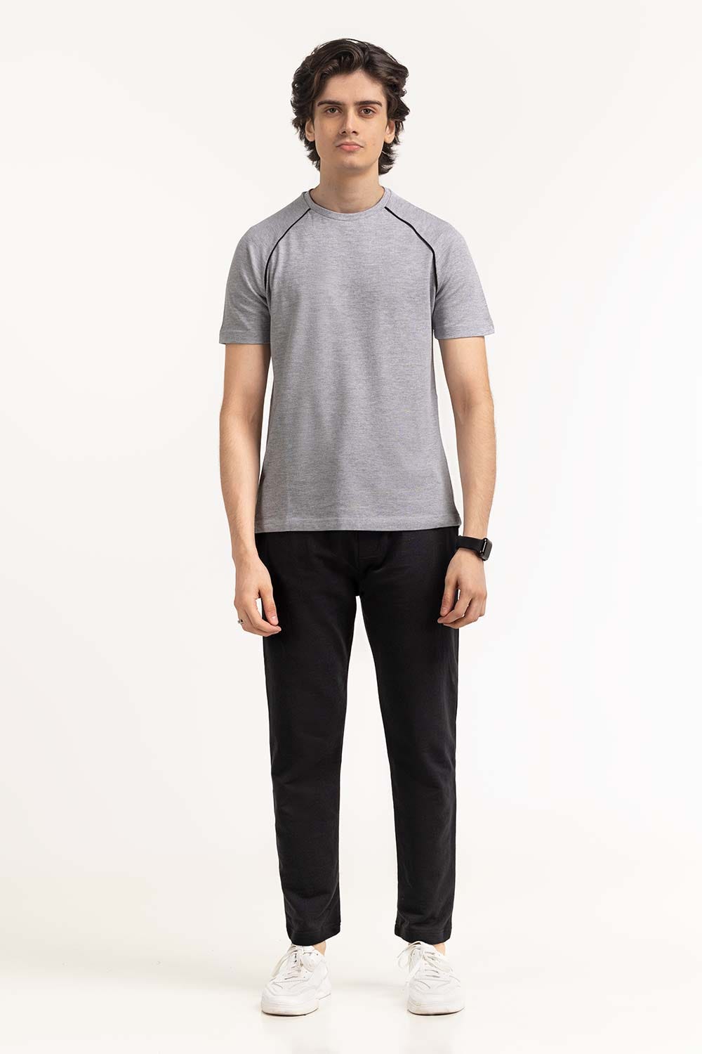 Grey Sports Tee TS-CNPK23-259