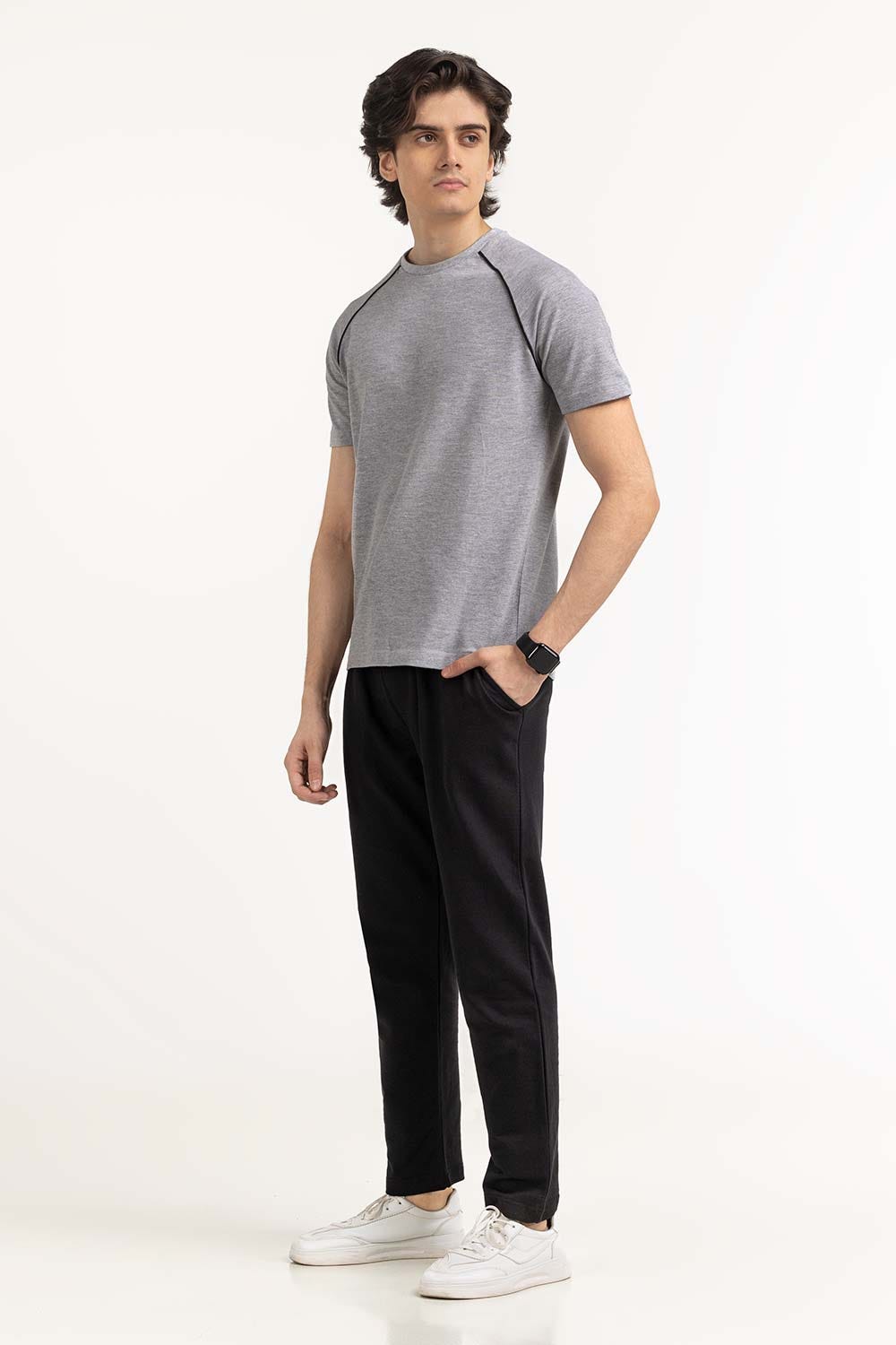 Grey Sports Tee TS-CNPK23-259