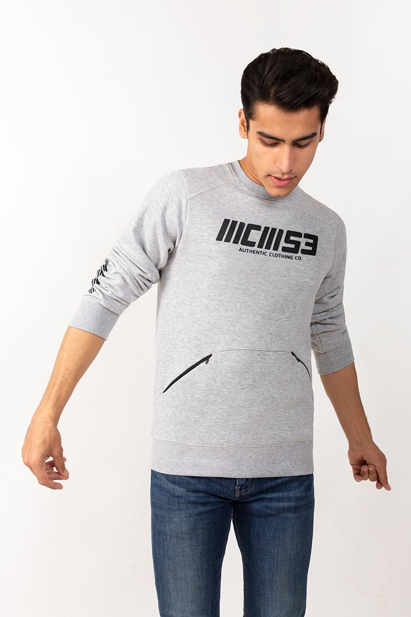 Grey Sweatshirt JKT-MSS-16-01