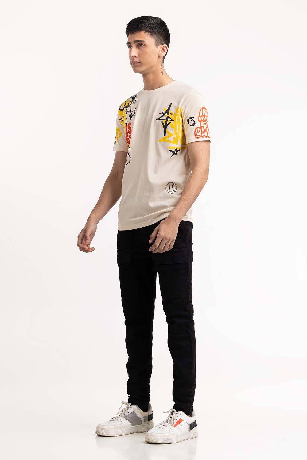 Cream T-Shirt 224-113-015