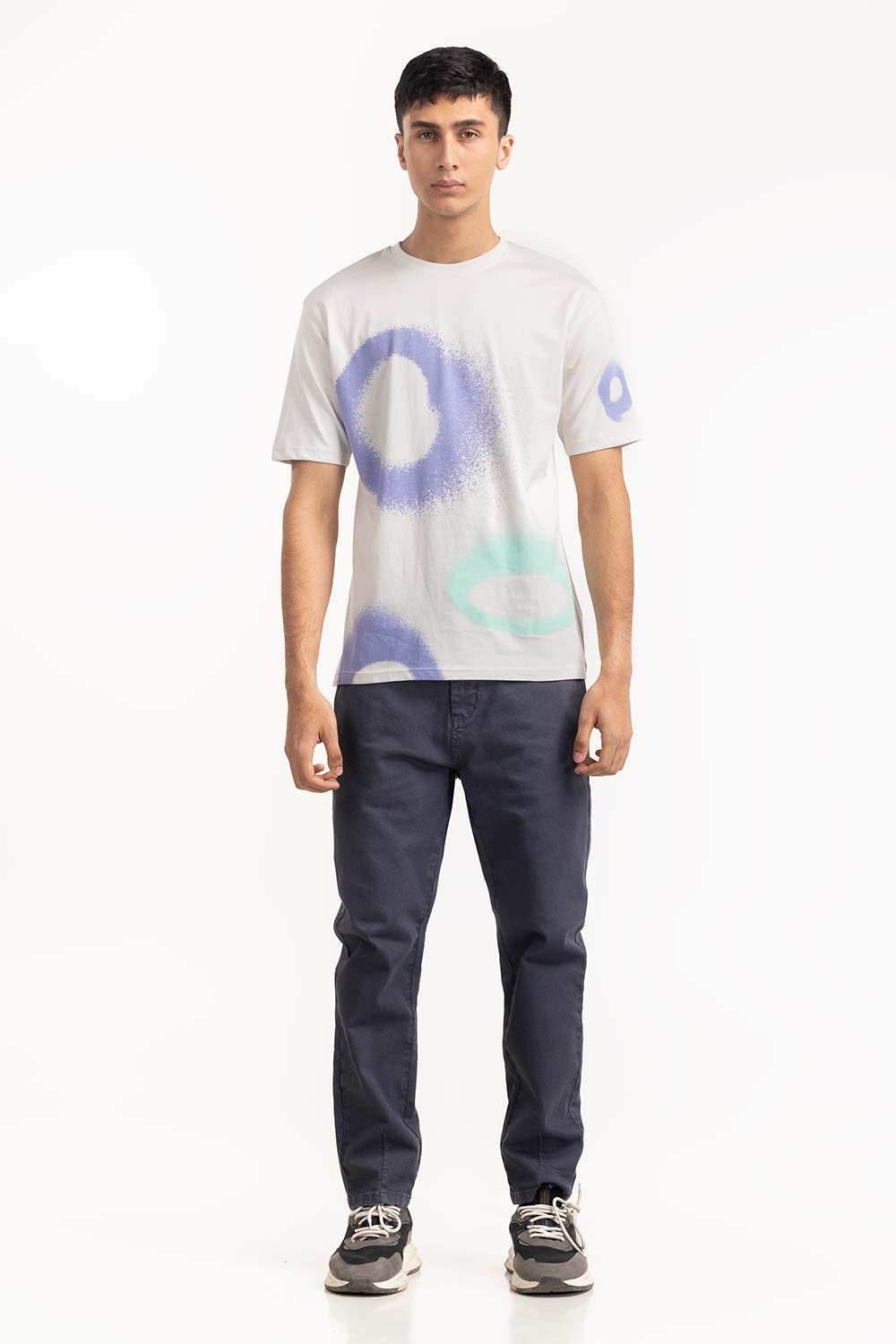 Grey Printed T-Shirt 224-113-027