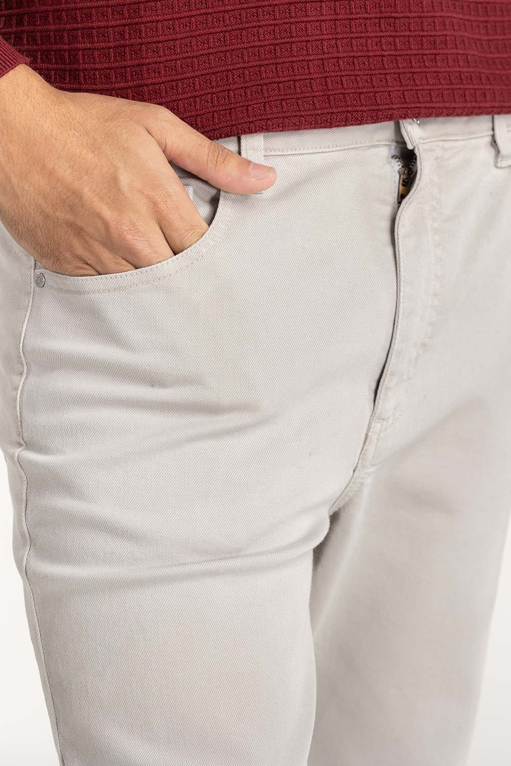 Grey Textured Faded Trouser 224-120 -300