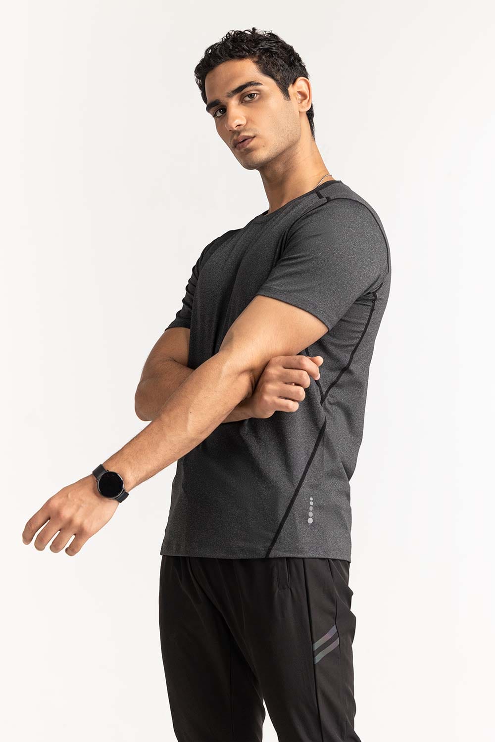 Grey Textured Tee AW-TS24-009