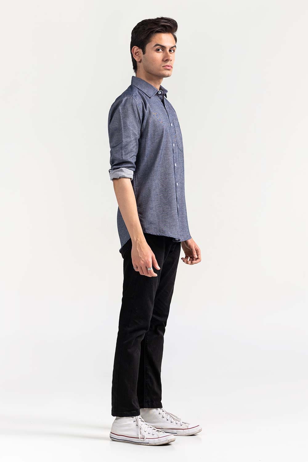 Grey Twill Casual Shirt CM-YD-2970 CS