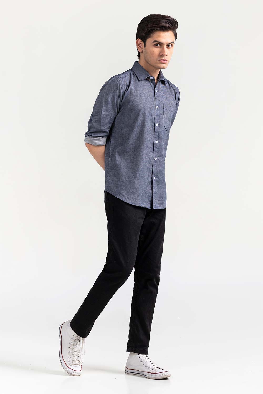 Grey Twill Casual Shirt CM-YD-2970 CS