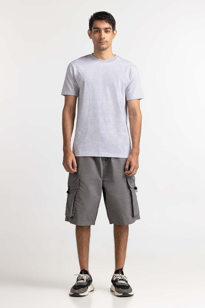 Grey White Striped Tee TS-CNSJ24-096