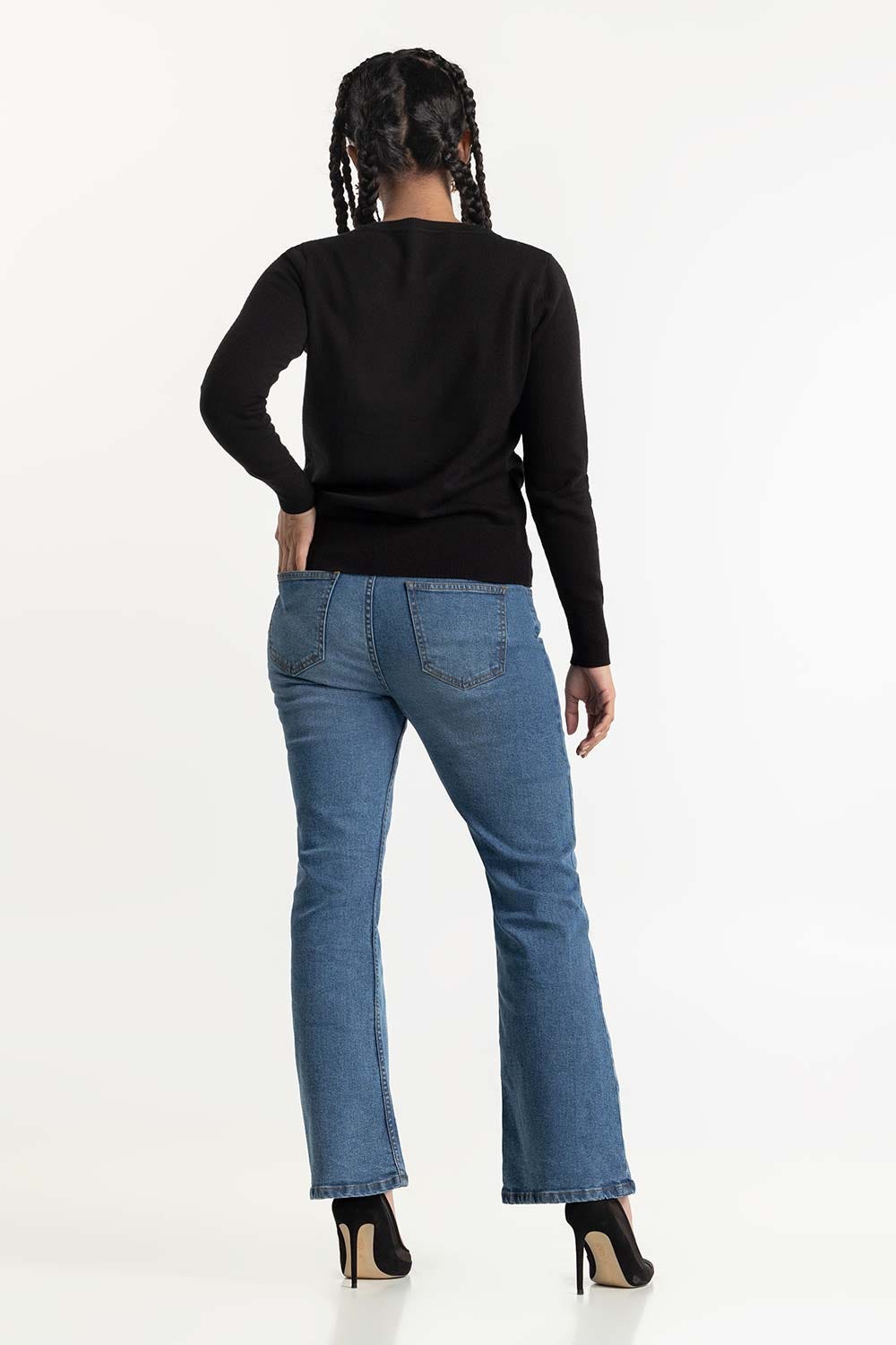 Black Button Down Cardigan 224-211-070