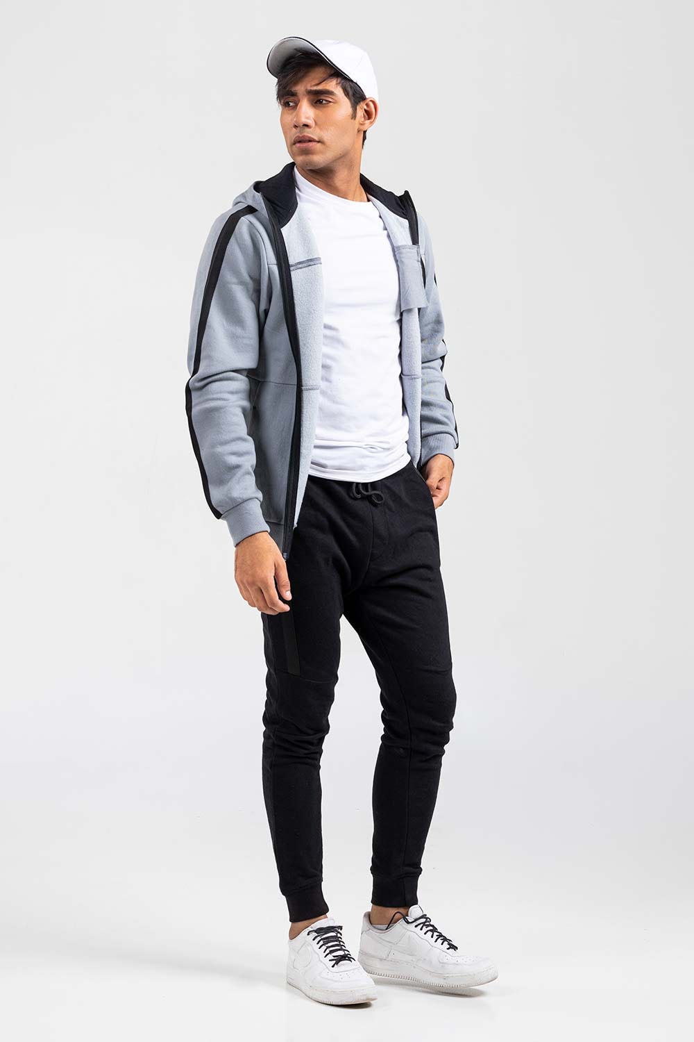 Grey Zipper Hoddie JKT-HZJ-D47-02