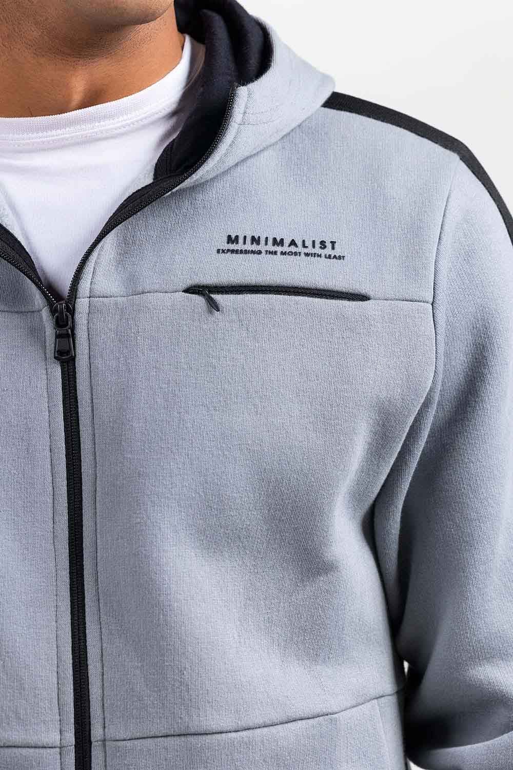 Grey Zipper Hoddie JKT-HZJ-D47-02