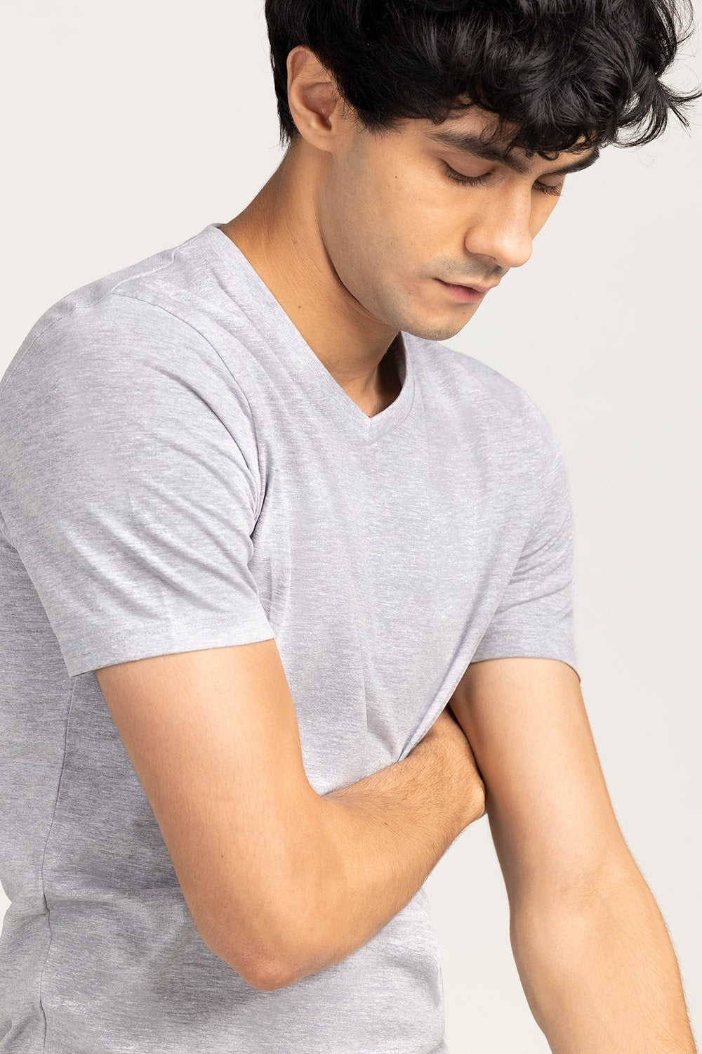 Ash-Grey Basic T-Shirt JVN-SIG-D036