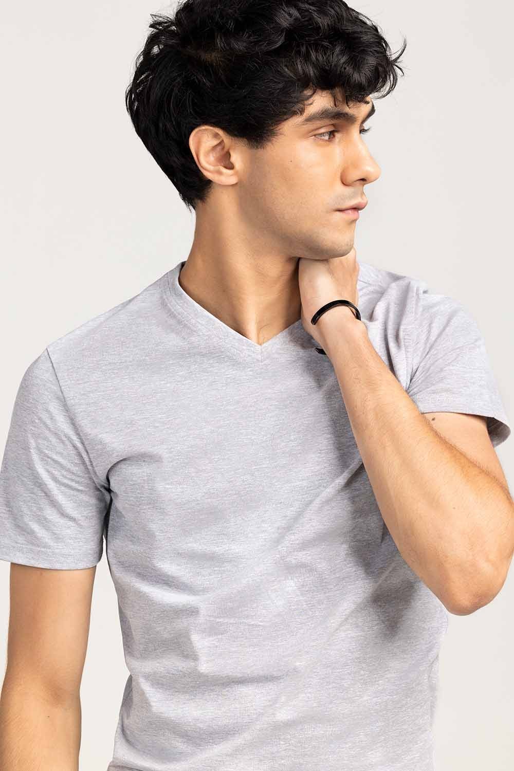 Ash-Grey Basic T-Shirt JVN-SIG-D036