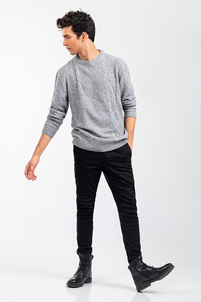 Grey Fashion Sweater FS-SWT-ACR-FD-408-01