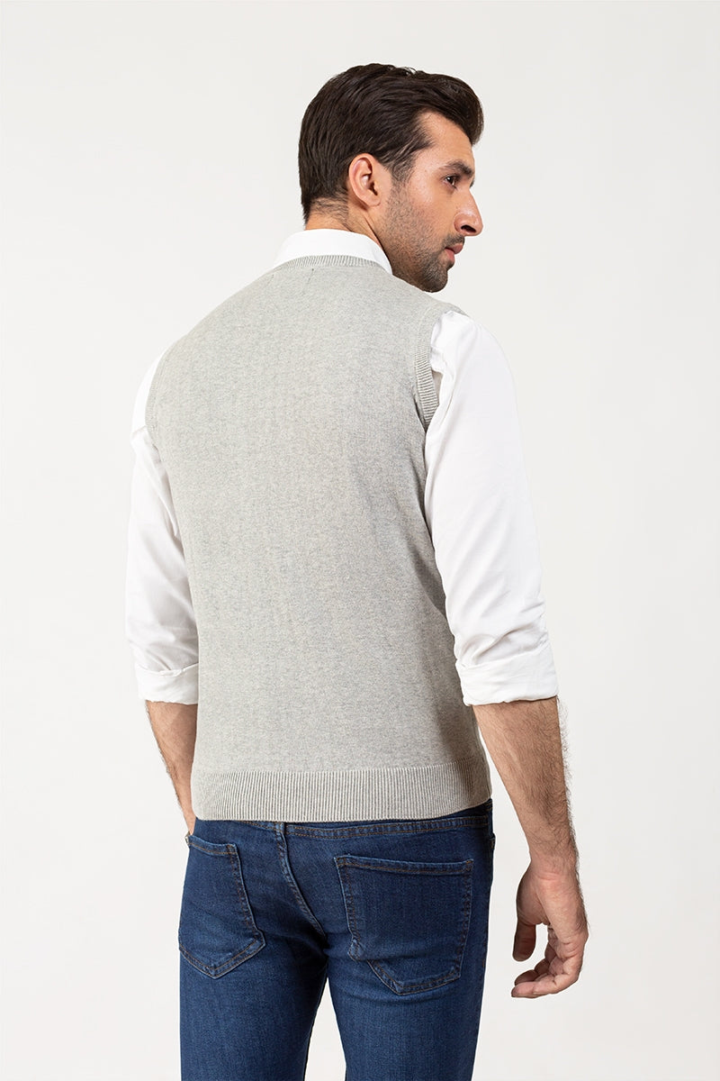 Grey Fashion Sweater SL-SWT-D17-02